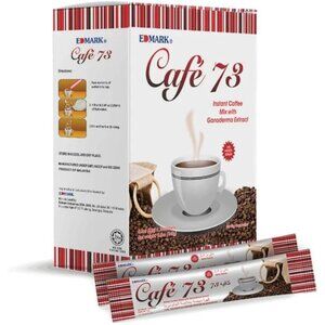 EDMARK Sugar Free Ganoderma Extract Coffee 73 Sachets Coffee, Arabica 12g×20Pack